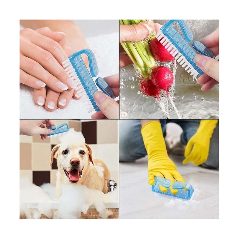 10pcs Nail Cleaning Brushes Multicolor Hand Fingernail Brush Cleaner Scrubbing Kit Pedicure for Toe