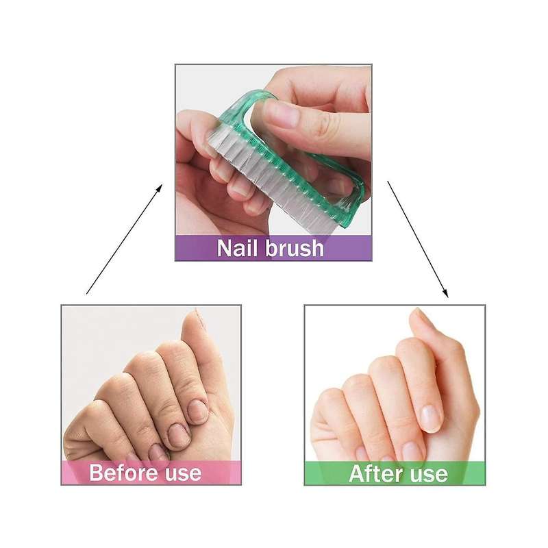 10pcs Nail Cleaning Brushes Multicolor Hand Fingernail Brush Cleaner Scrubbing Kit Pedicure for Toe