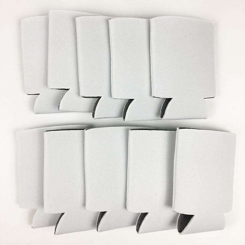 10PCS Neoprene Beer Can Cooler Drink Cup Bottle Sleeve Insulator Wrap Cover New White