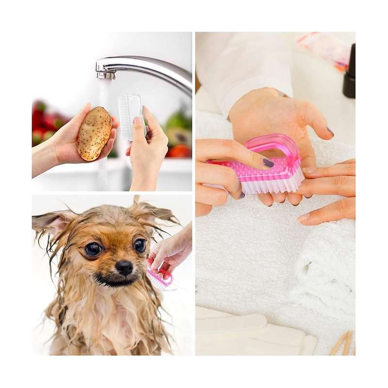 10Pcs Nail Cleaning Brushes Multicolor Hand Fingernail Brush Cleaner Scrubbing Kit Pedicure for Toes