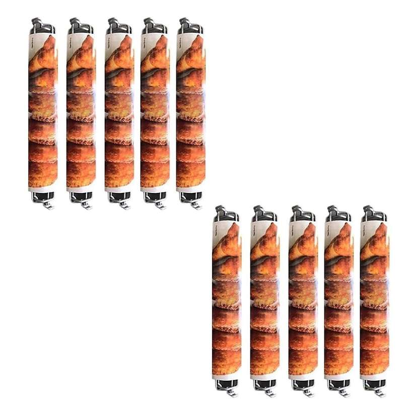 10pcs Outdoor BBQ Fork BBQ Tools Stainless Steel Chicken Wing BBQ Rack for Outdoor Picnic