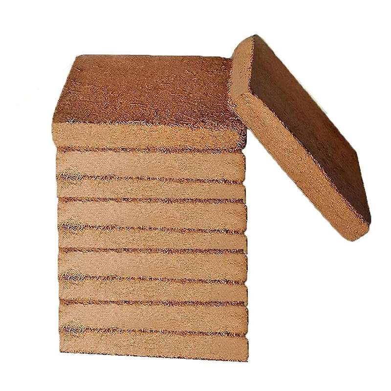 10pcs Organic Coconut Fiber for Plants, Organic Coconut Bricks, Natural Organic Compressed Coconut