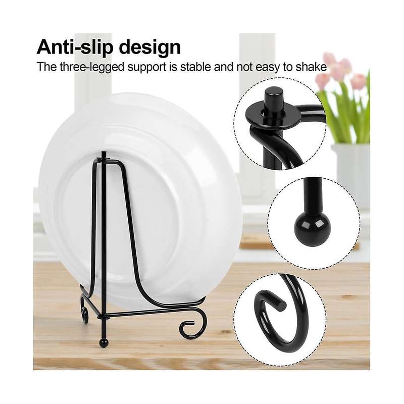 10pcs Plate Stands for Display, Plate Holder 6 Inch , Picture Frame Stand Of Metal, Frame Holder Sta