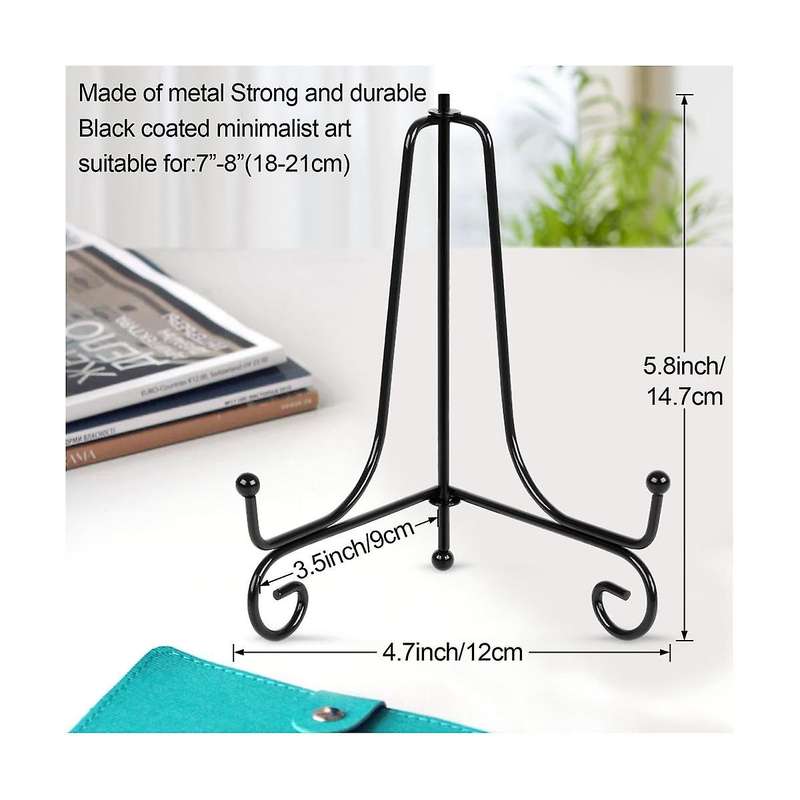 10pcs Plate Stands for Display, Plate Holder 6 Inch , Picture Frame Stand Of Metal, Frame Holder Sta