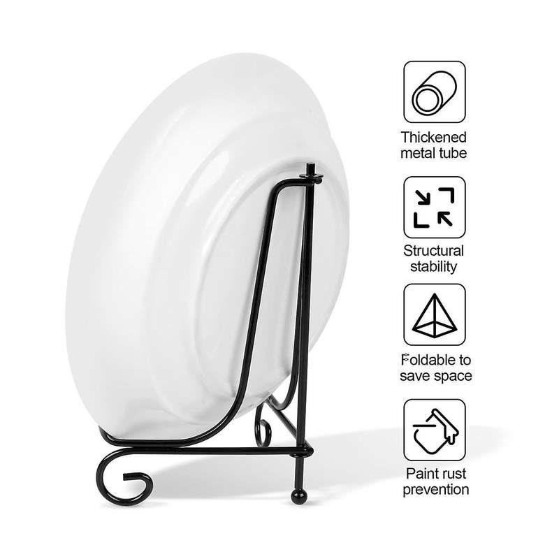 10pcs Plate Stands for Display, Plate Holder 6 Inch , Picture Frame Stand Of Metal, Frame Holder Sta