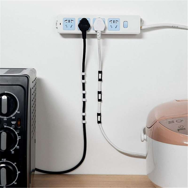 10pcs Power Strip Holder White Power Strip Holder , Self-adhesive Wall Mount Fixator, Punch-free
