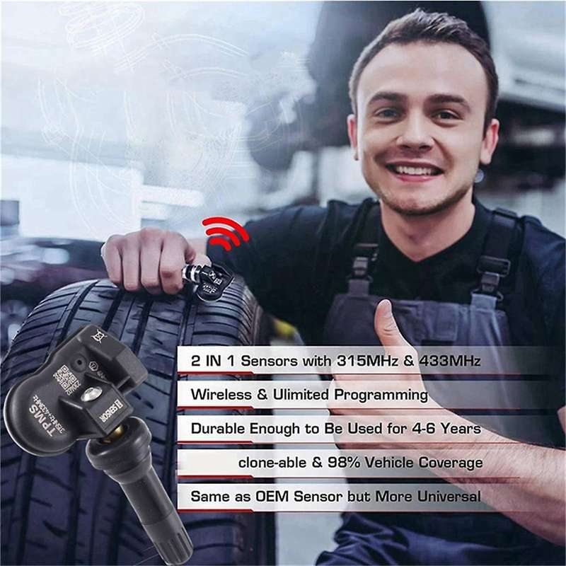 10Pcs Programmable MX Sensor for TS408 TS508 ITS600 433MHz 315MHZ 2 in 1 Tire Pressure Sensor Monito
