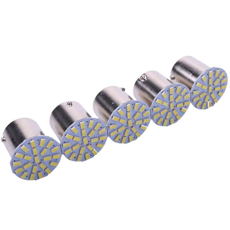 10Pcs RED 12V P21W 1141 1156 BA15S 1206 22SMD Led Tail Turn Signal Light Bulbs