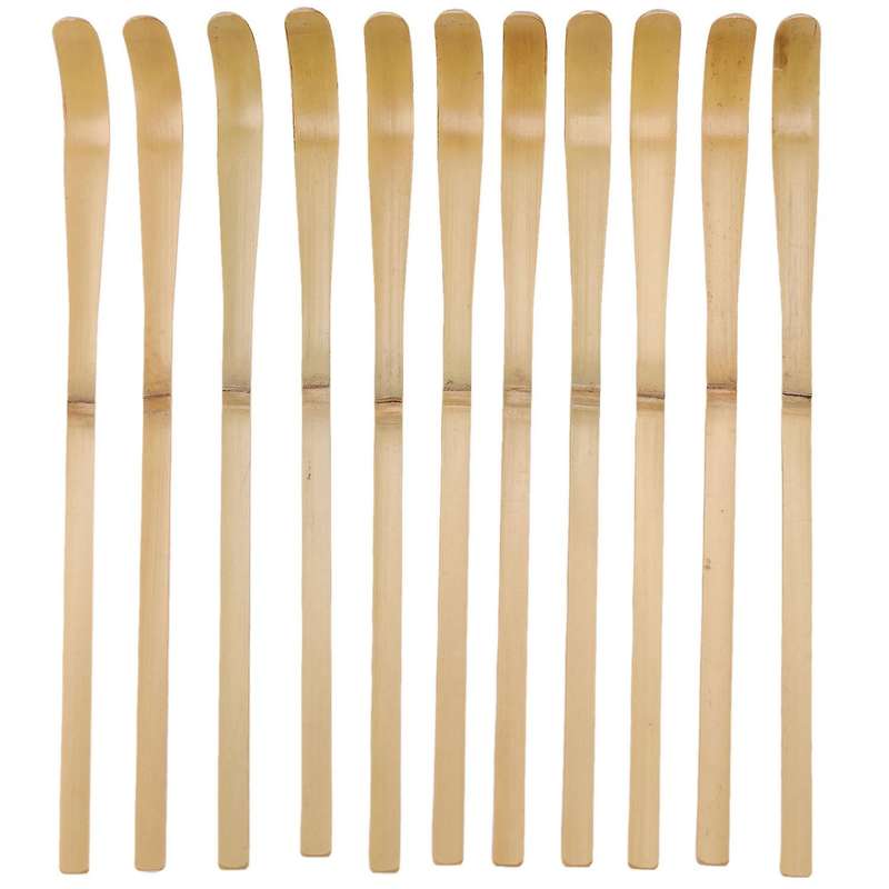10Pcs Retro Natural Bamboo Matcha Scoop Tea Tools Matcha Spoon Japanese Tea Ceremony Tools Matcha T