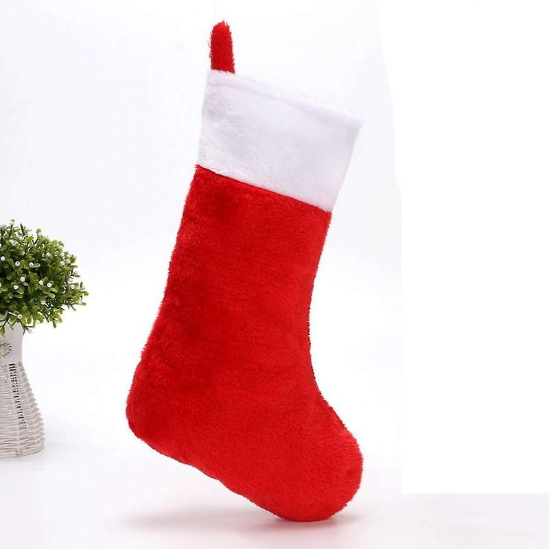 10pcs Red Felt Christmas Stockings Christmas Stockings Holder Socks Home Fireplace Gift Storage Bag
