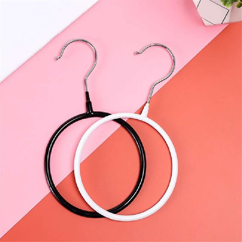 10pcs Scarf Tie Storage Ring Rack Scarves Holder Metal Coat Hanger Multifunctional Scarf Belt Tie Di