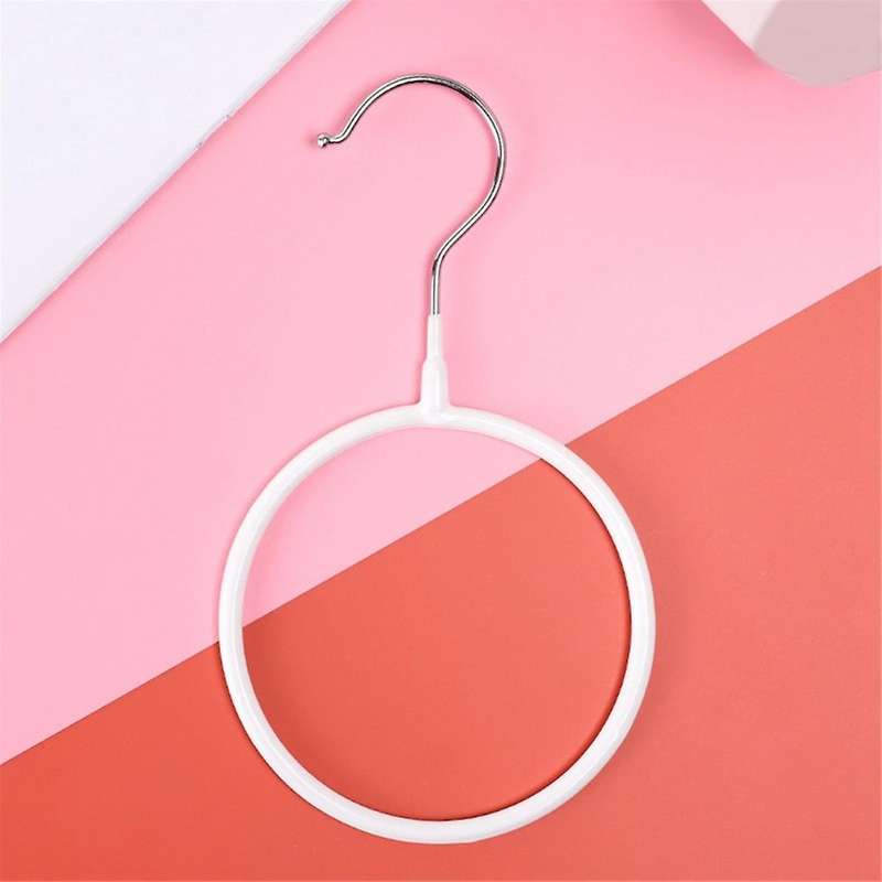 10pcs Scarf Tie Storage Ring Rack Scarves Holder Metal Coat Hanger Multifunctional Scarf Belt Tie Di