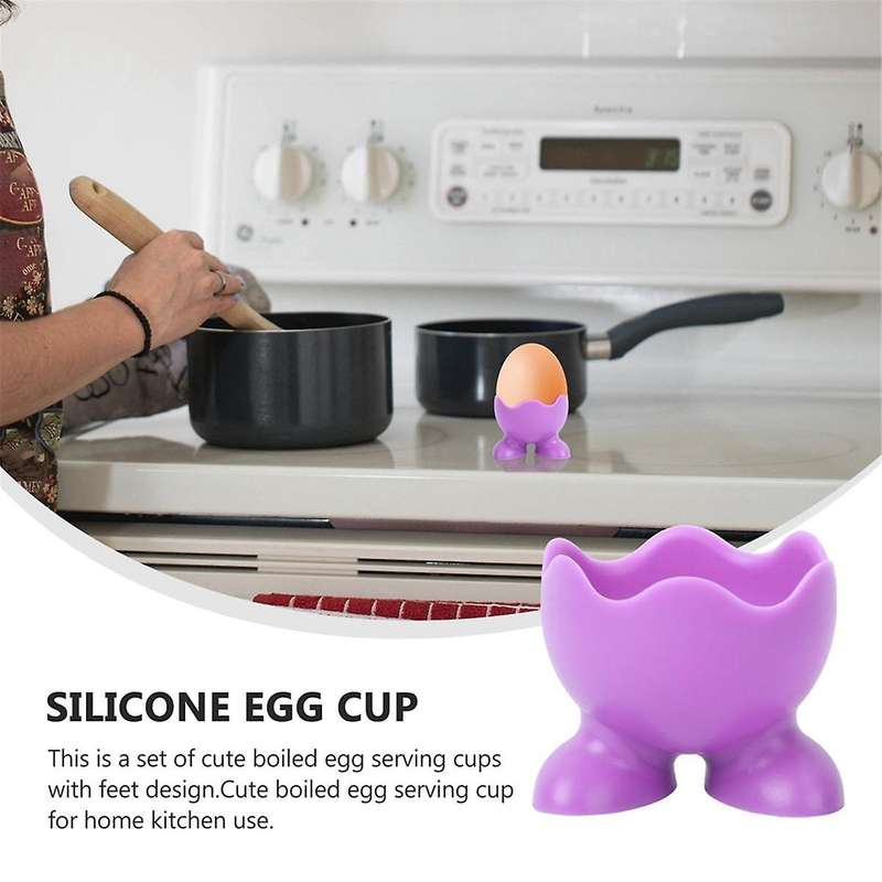 10Pcs Silicone Egg Cups Stands Holders for Serving Hard and Soft Boiled Eggs,Kitchen Cooking Tool Eg