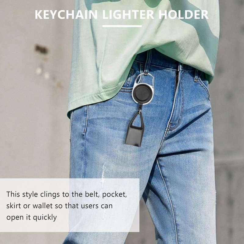 10Pcs Silicone Lighter Holder Sleeve Lighter Protective Cover Smoking Accessories with Retractable K