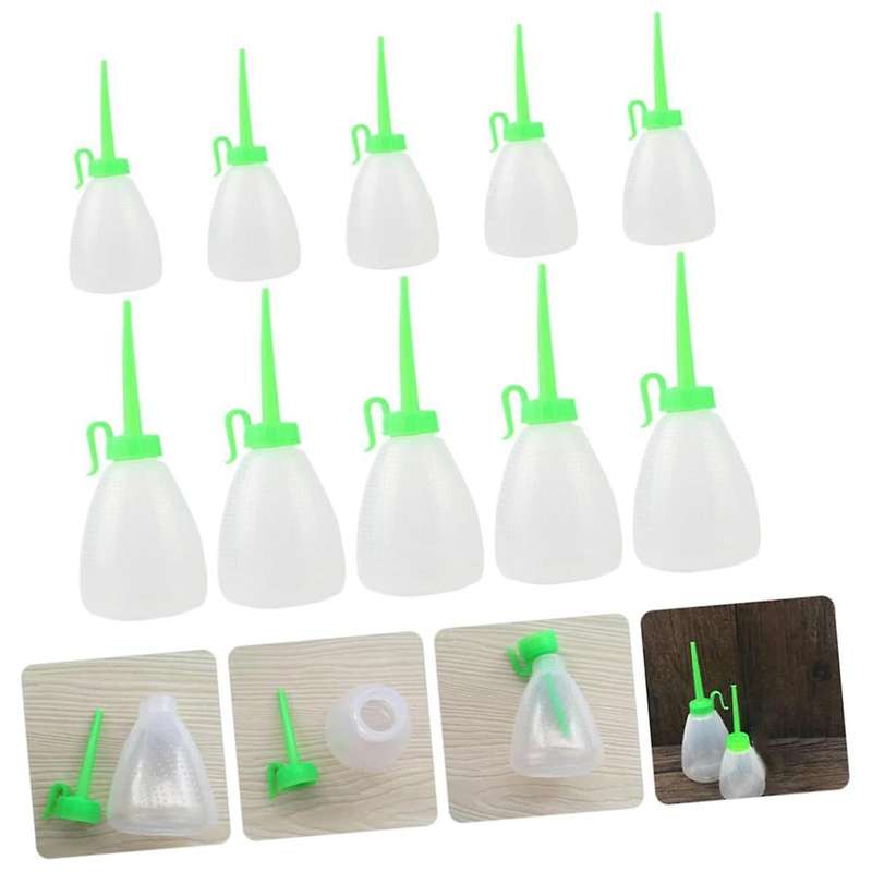 10pcs Sewing Machine Oiler Glue Bottle Glue Pots for Crafting Small Squirt Bottle Long Spout Oil Bot