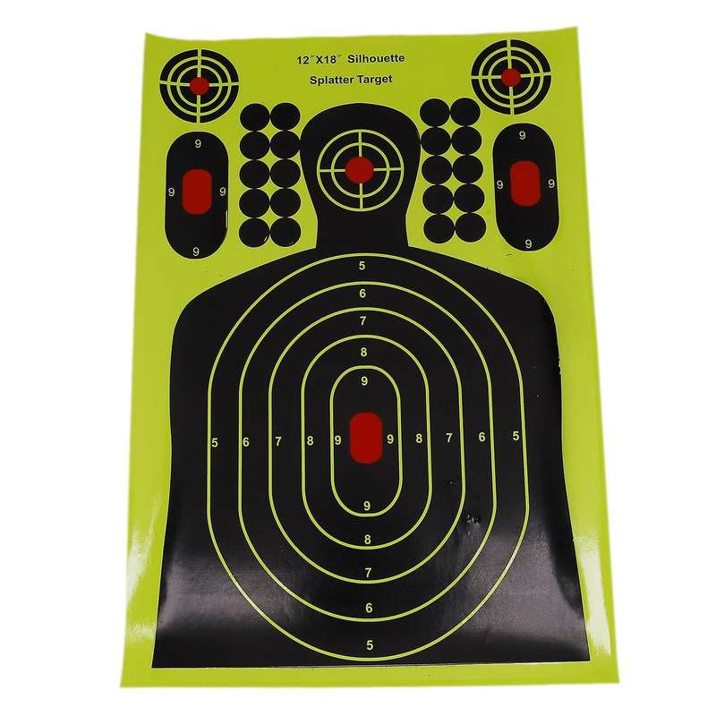 10PCS Stickers Splatter Targets 12X18 Inch Self Adhesive Paper Silhouette Reactive Target Stickers