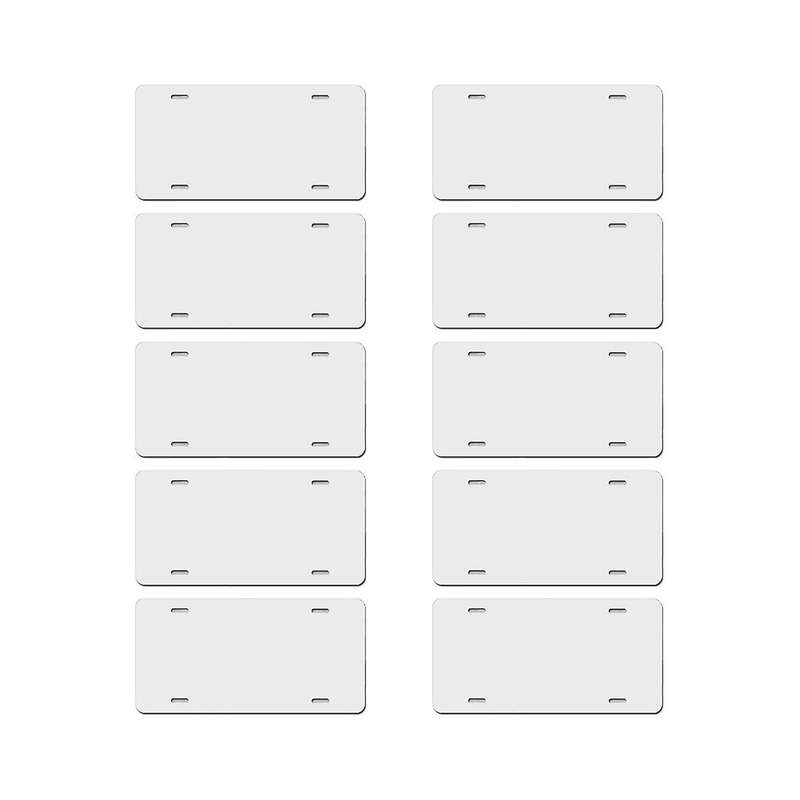 10pcs Sublimation License Plate Blank Heat Thermal Transfer Sheet Car License Plate Tag for Car Dec
