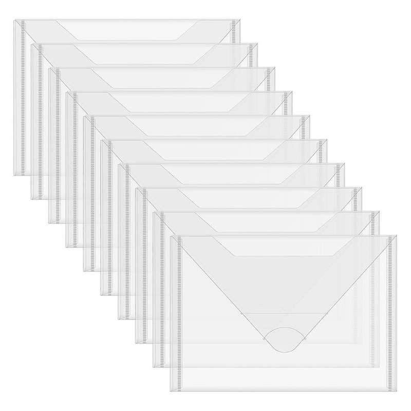 10PCS Storage Bag, for Cutting Dies Stencil Crafts Organizer Holder, 6X8.75Inch Clear Storage Envel