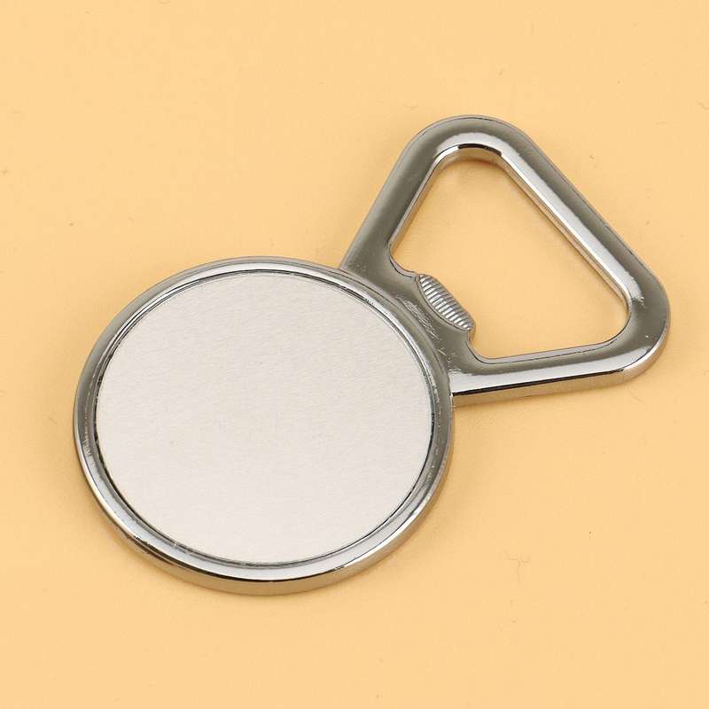 10Pcs Sublimation Blank Bottle Opener Metal Bottle Opener Fridge Magnet(Round Shape)