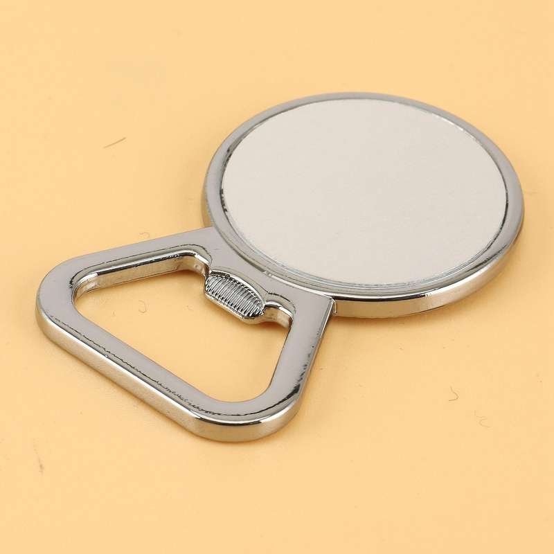 10Pcs Sublimation Blank Bottle Opener Metal Bottle Opener Fridge Magnet(Round Shape)
