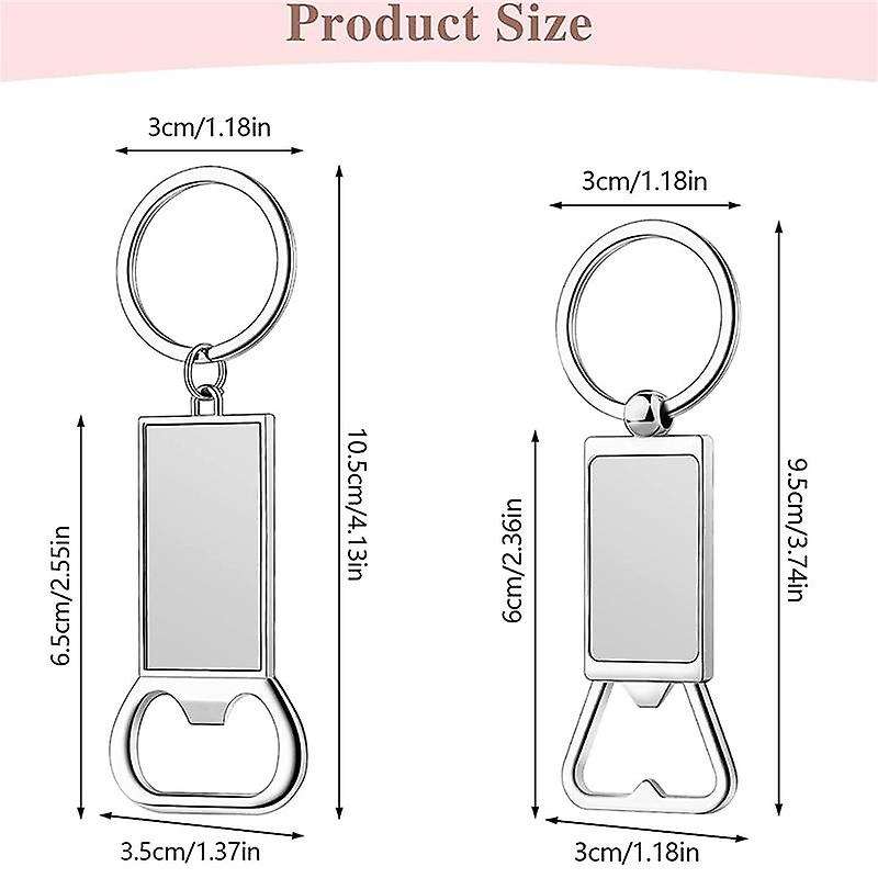 10pcs Sublimation Keychain Blanks - Sublimation Keychain Case Or Metal Sublimation Opener for Heat