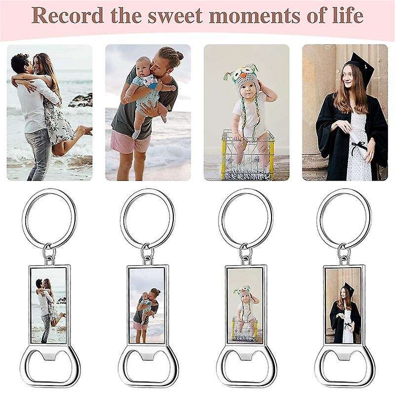 10pcs Sublimation Keychain Blanks - Sublimation Keychain Case Or Metal Sublimation Opener for Heat