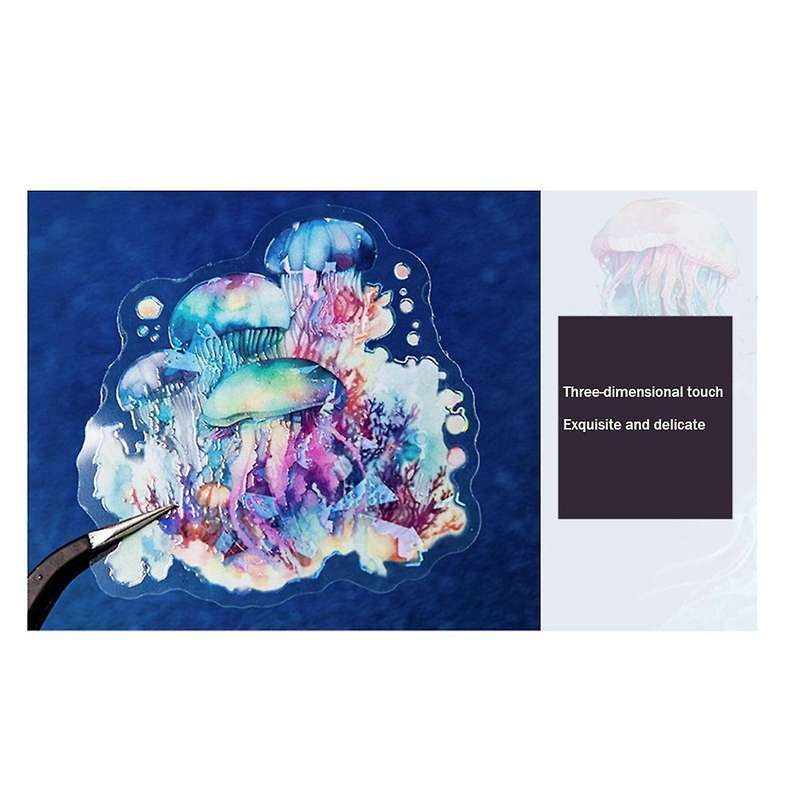 10pcs Stickers for Girls , Pet Waterproof Gold Holographic Outlines Vibrant Colors Glisten Decals