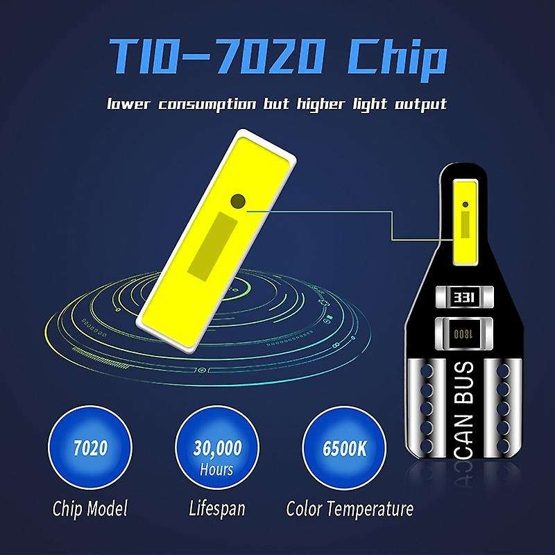 10pcs T10 W5w Led Car Interior Bulb Light for Avensis Opel Mokka Focus 2 3 Fiesta 12v