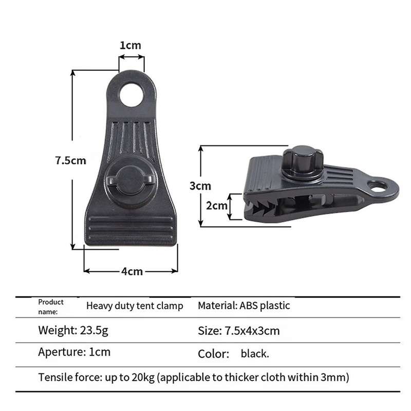 10pcs Tarp Clips Heavy Duty Lock Grip Tarp Clamps Pool Cover Clips Tent Fasteners Holder for Awnings