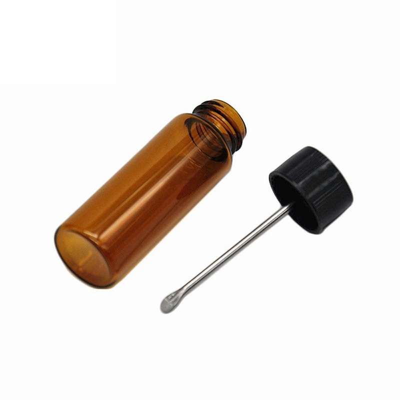 10PCS Travel Mini Bottle Vials with Spoons Portable Glass Jar Spice Dispenser Travel Spice Container