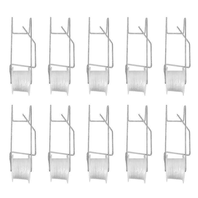 10Pcs Tomato Support Hooks, Tomato Trellis Roller Hooks with 15M Vine Support String Rope Plant Roll