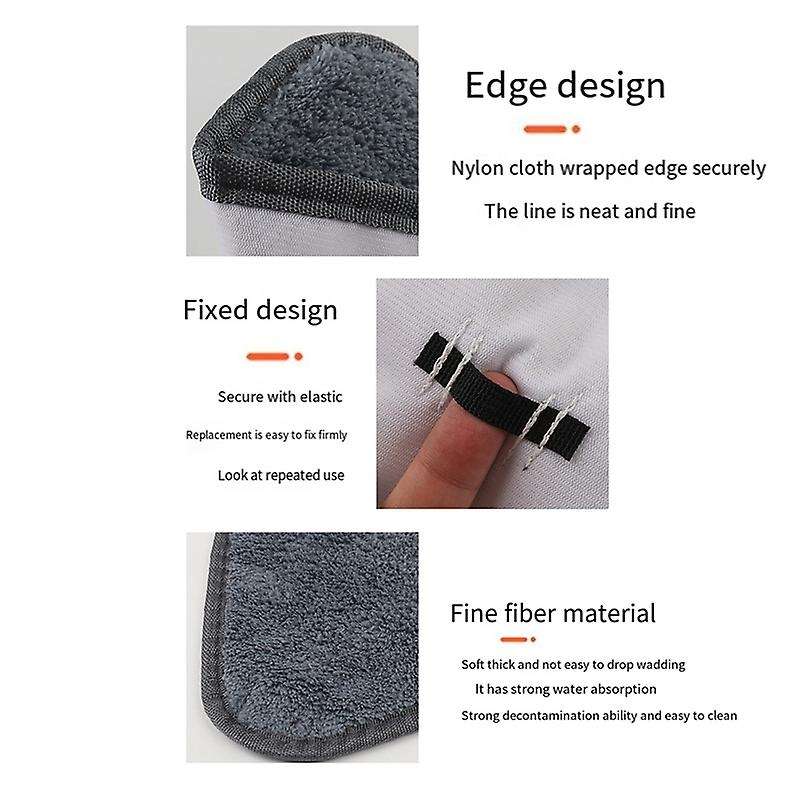 10pcs Triangle Microfiber Cloth Dust Mop Replacement Head Pads Glass Cleaning Microfiber Sweeping Ra