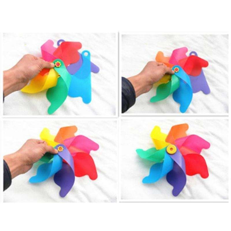 10pcs Wooden Stick Pinwheels, Party Pinwheels Diy Pinwheels Set Toy Garden Lawn
