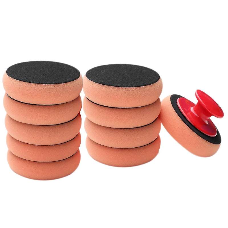 10Pcs/Set Car Wash Wax Polish Pad Polishing Pad Sponge Car Cleaning Cloth Microfiber Applicator Pads