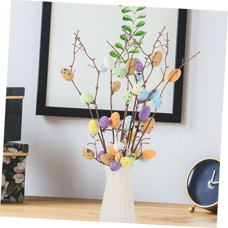 10-Piece Easter Egg Branches, Easter Party Centerpieces, Artificial Plant Easter Eggs