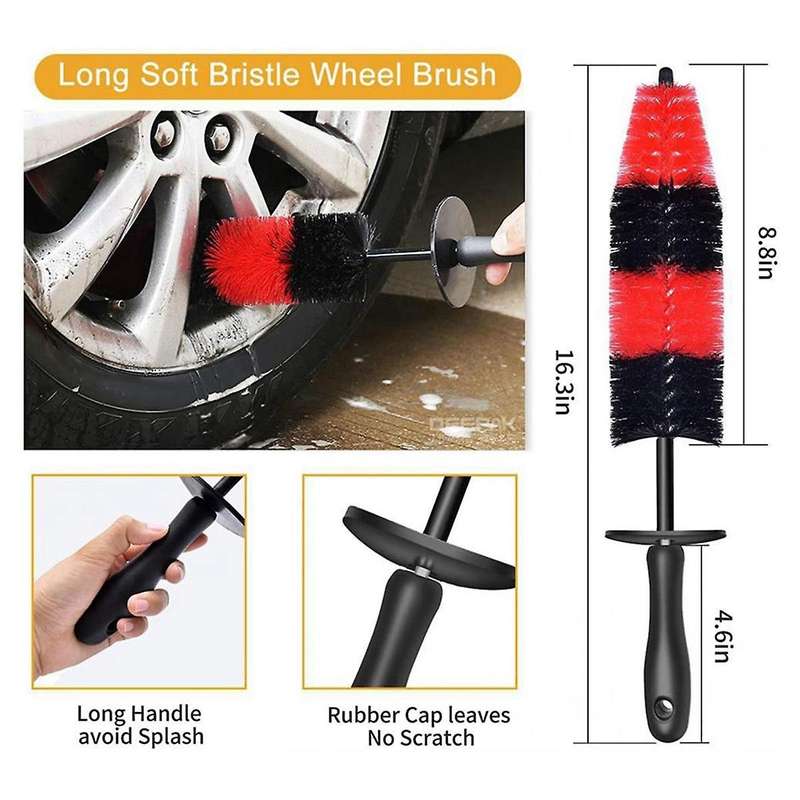 10-piece Car Details Brush Set Long Soft Wheel Brush Car Wash Details Brush Ultra-fine Fiber Cleani