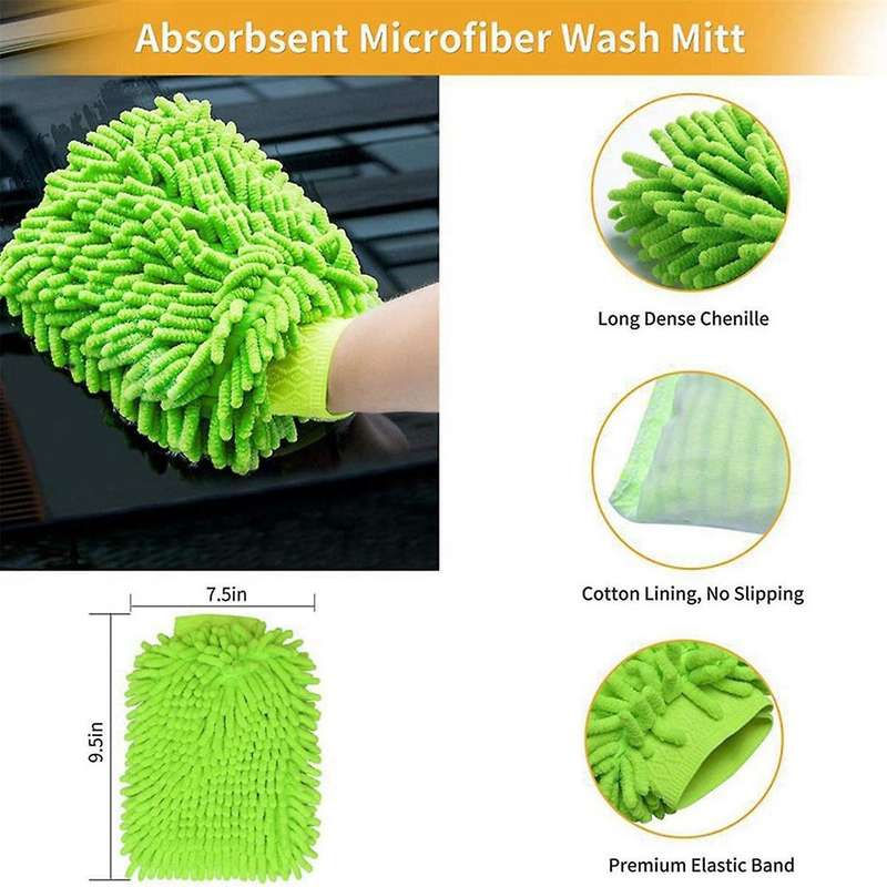 10-piece Car Details Brush Set Long Soft Wheel Brush Car Wash Details Brush Ultra-fine Fiber Cleani