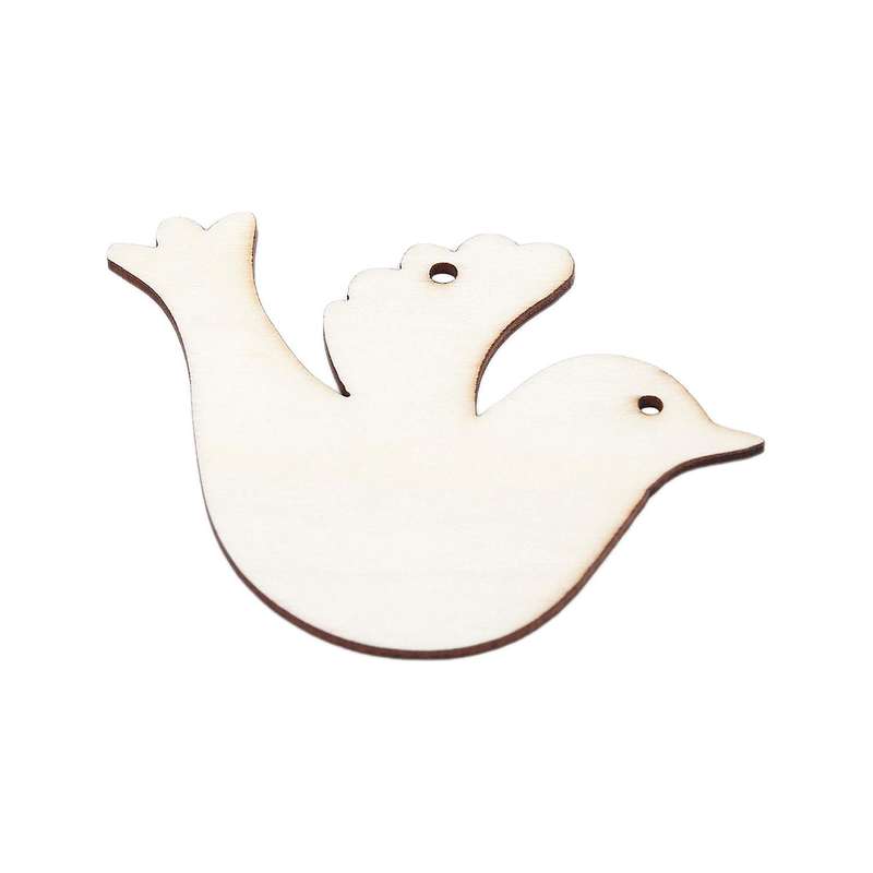 10pcs/set Wooden Dove for Wedding Wish Tree Or Christmas Decoration Ornament