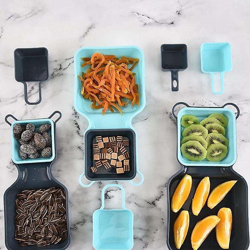 10-Piece Superior PP Food Plate Mixing Bowl Square Dried Fruit Snack Salad Kitchen Bowl Kitchen