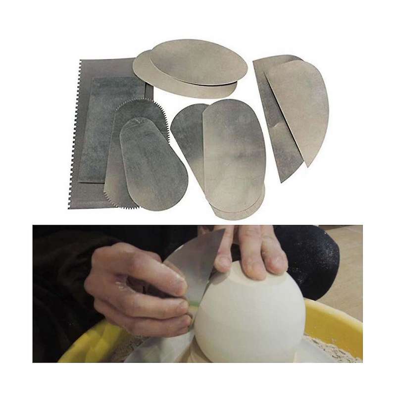 10-piece Set Of Rusted Steel Sheet Polymer Clay Slice Clay Sculpture Detail Repair Knife Blanking To