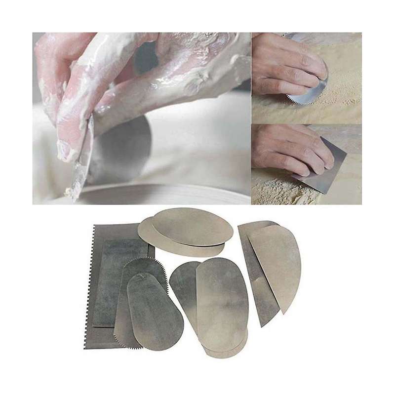 10-piece Set Of Rusted Steel Sheet Polymer Clay Slice Clay Sculpture Detail Repair Knife Blanking To
