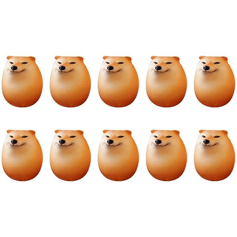 10x Egg Dog Shiba Inu Realistic Egg Shape Desk Decor Dog & Egg Union Decoration for Home Offices Fun