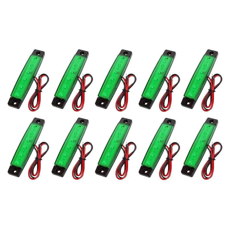 10X Led Rock Lights, Strip Lights,Wheel Well Lights,Waterproof 6 Led Car Lights Kit for ,Offroad,Tru