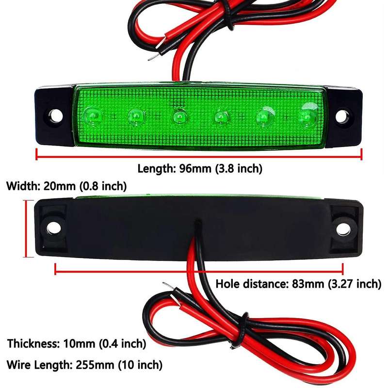 10X Led Rock Lights, Strip Lights,Wheel Well Lights,Waterproof 6 Led Car Lights Kit for ,Offroad,Tru