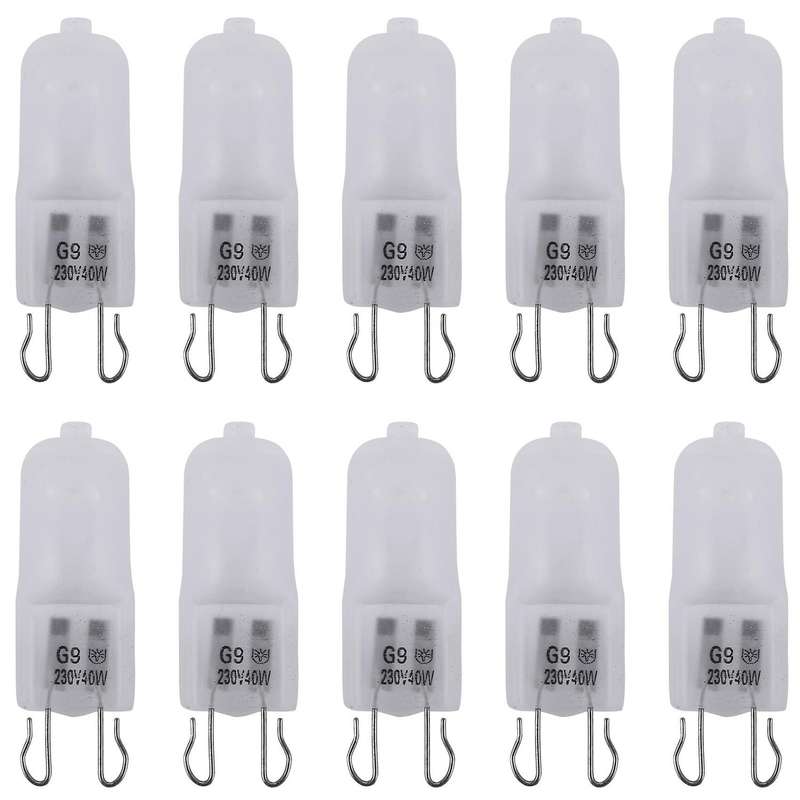 10x G9 Halogen Warm White Office Capsule Frosted Light Bulb Lamp 40w 230v