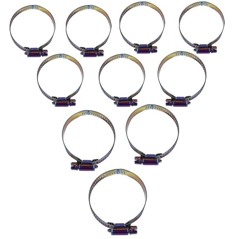 10X Stainless Steel Fuel Line Pipe Hose Clamp Clip Drive Hose Clamp Worm Gear Clip Clamp Tube for Ai