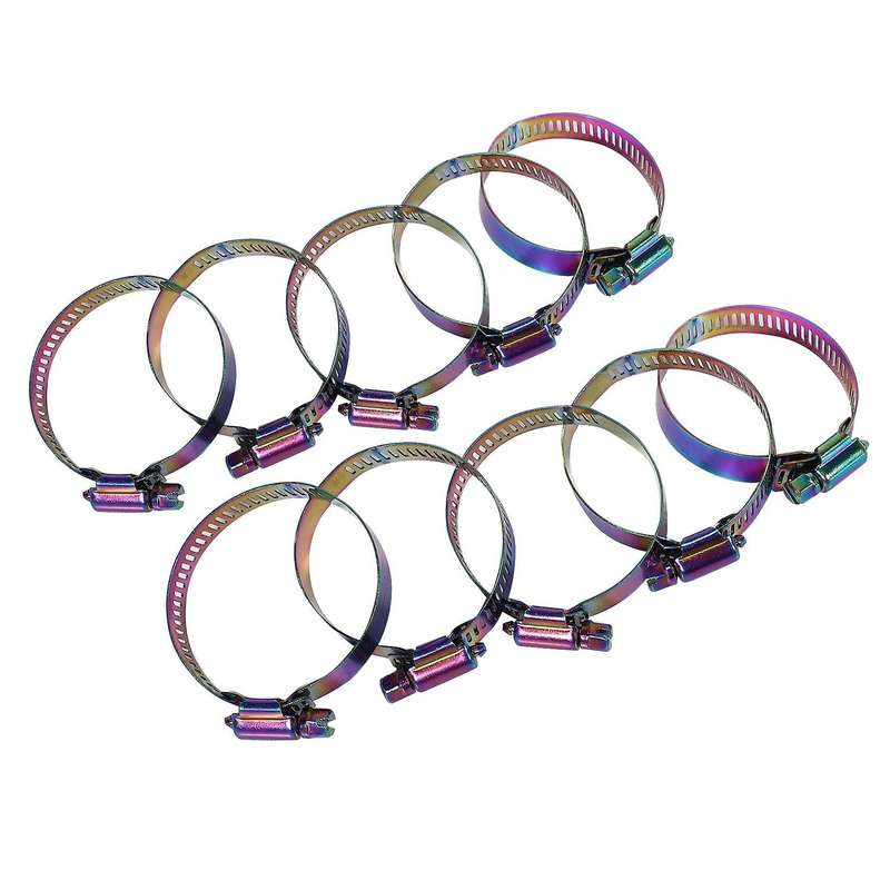 10X Stainless Steel Fuel Line Pipe Hose Clamp Clip Drive Hose Clamp Worm Gear Clip Clamp Tube for Ai