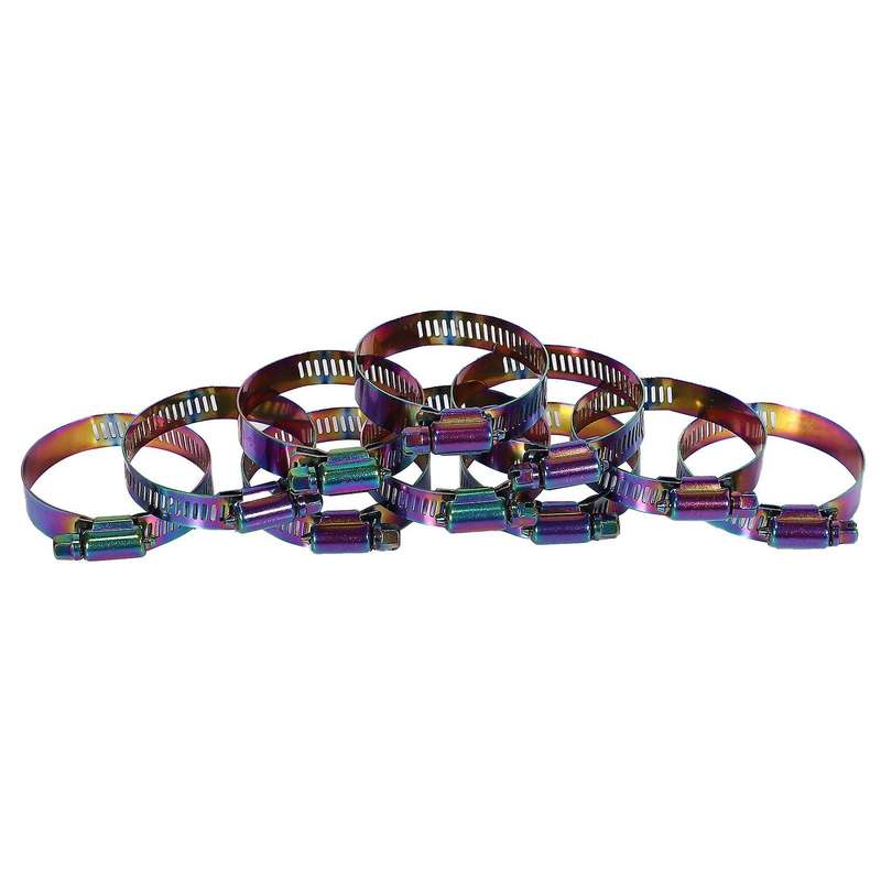 10X Stainless Steel Fuel Line Pipe Hose Clamp Clip Drive Hose Clamp Worm Gear Clip Clamp Tube for Ai
