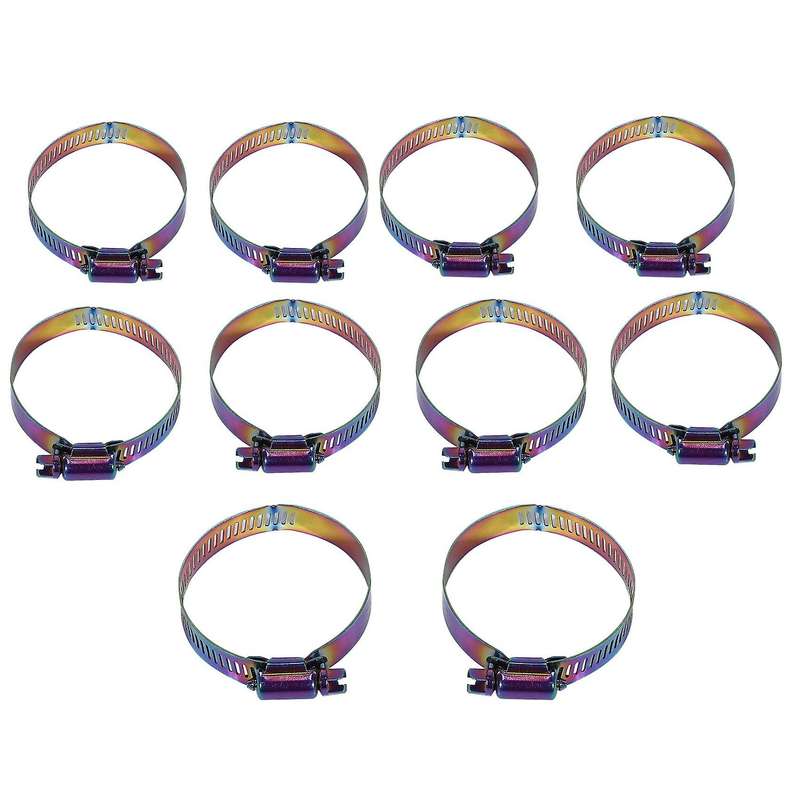 10X Stainless Steel Fuel Line Pipe Hose Clamp Clip Drive Hose Clamp Worm Gear Clip Clamp Tube for Ai