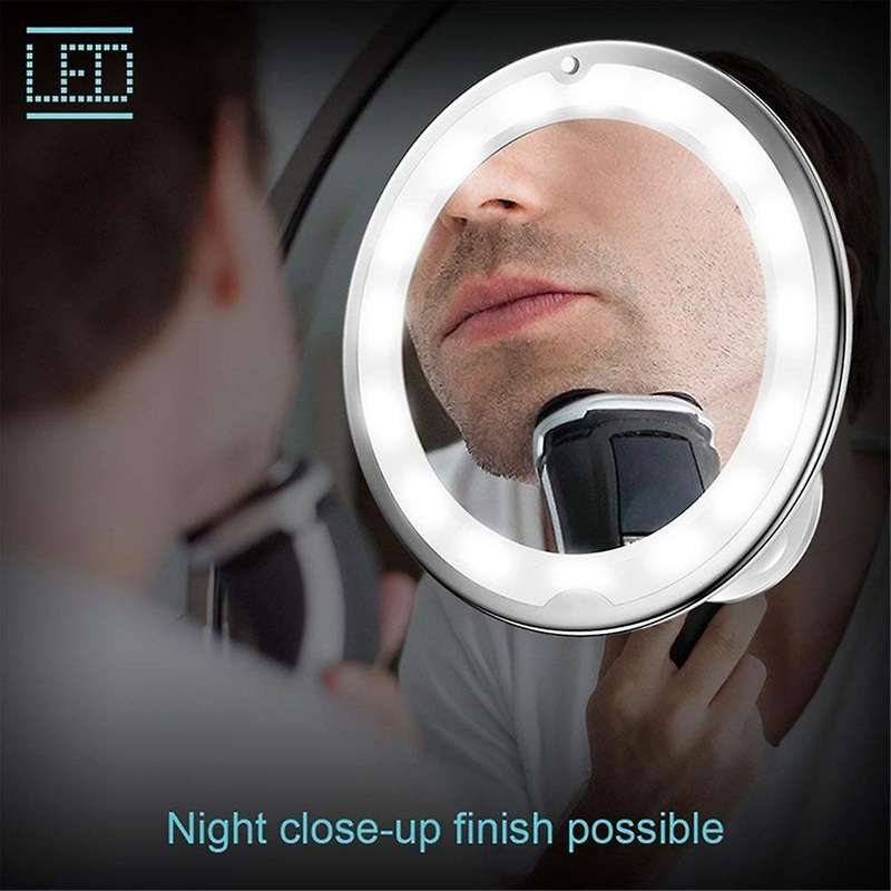 10x Magnifying Mirror with Light Makeup Mirror with Lights Dimmable Led Makeup Mirror for Bathroom B